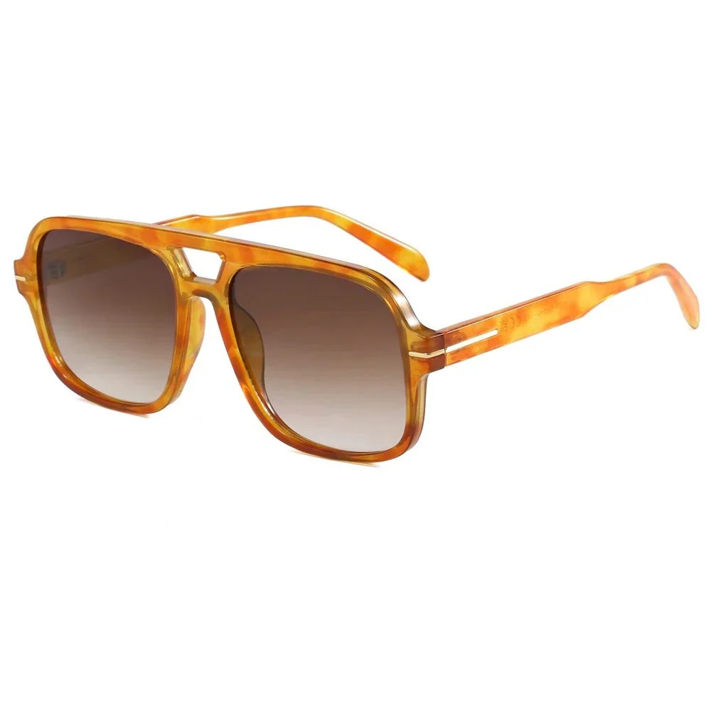 Natalie Sunset Tortoise/Brown Oversized Aviator - Image 3